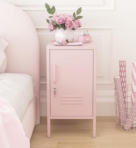 Aiasuit Single Door Coffee Table Lockable Metal Storage Cabinet